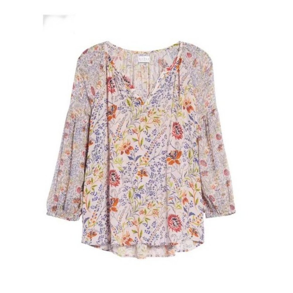 VELVET BY GRAHAM & SPENCER Floral Print Blouse